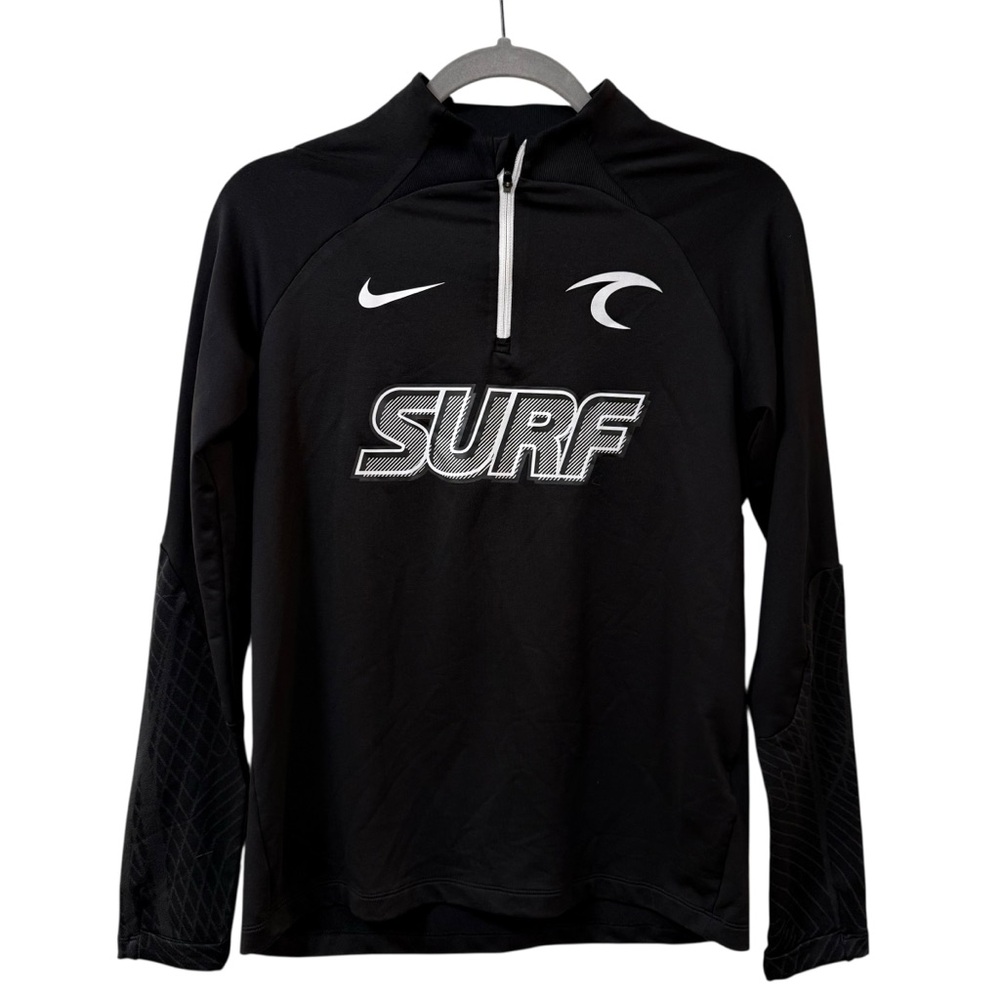 Nike Men's Dri Fit 1/4 zip pullover black XL slim fit performance - Picture 2 of 8